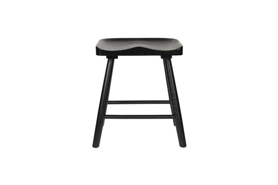 Black Wooden Stool Vander - 2