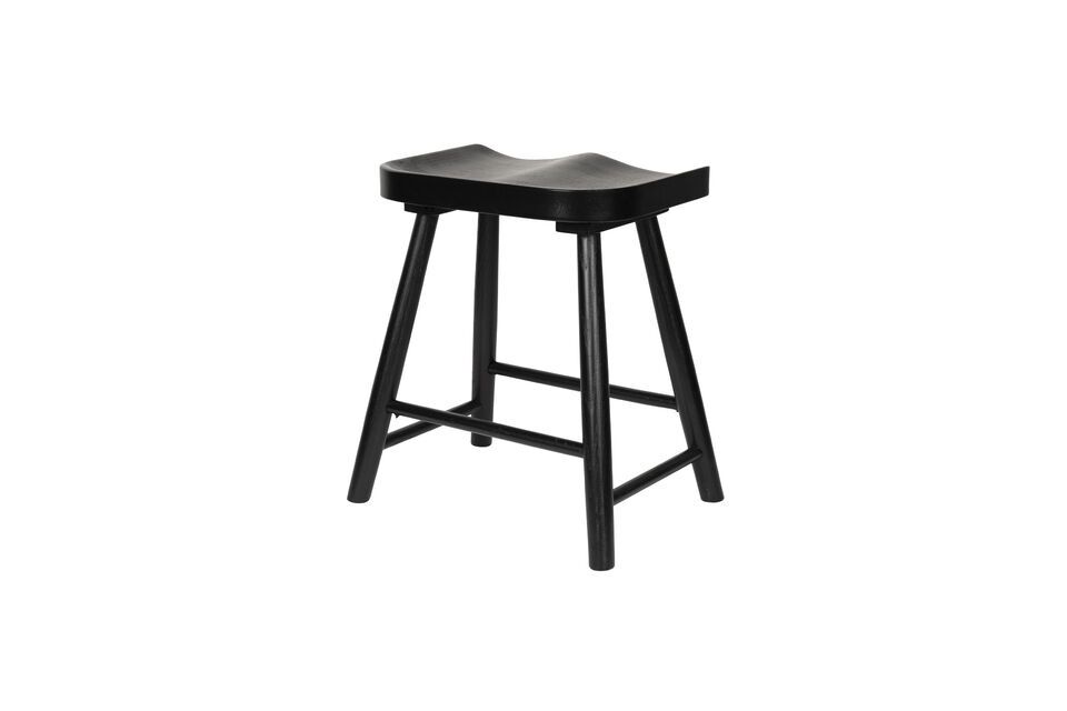 Black Wooden Stool Vander - 4