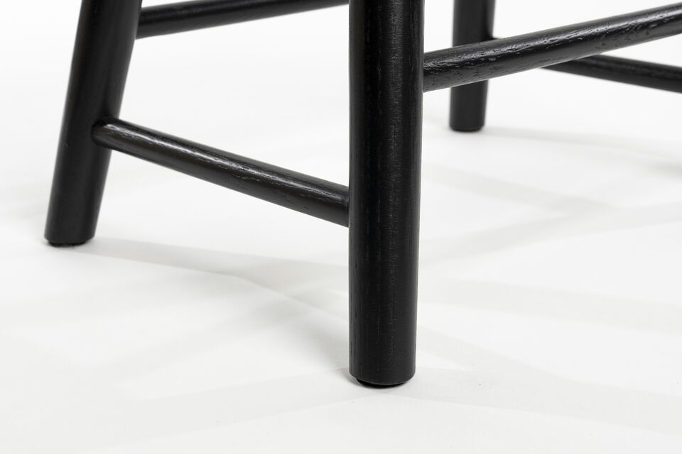 Black Wooden Stool Vander - 7