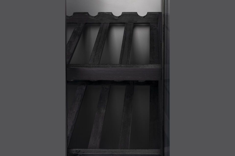 Black wooden wardrobe Rob - 8