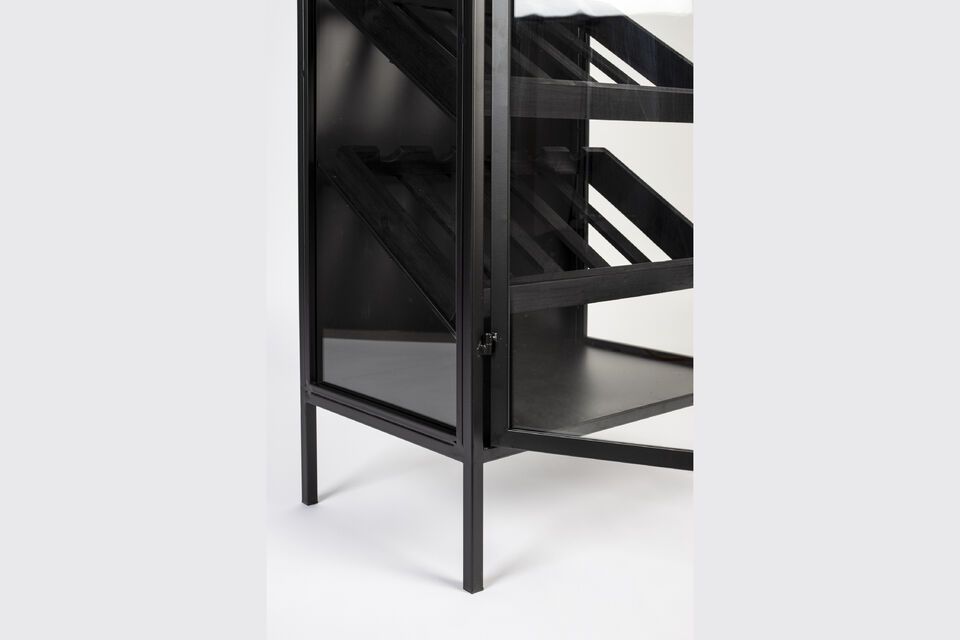 Black wooden wardrobe Rob - 9