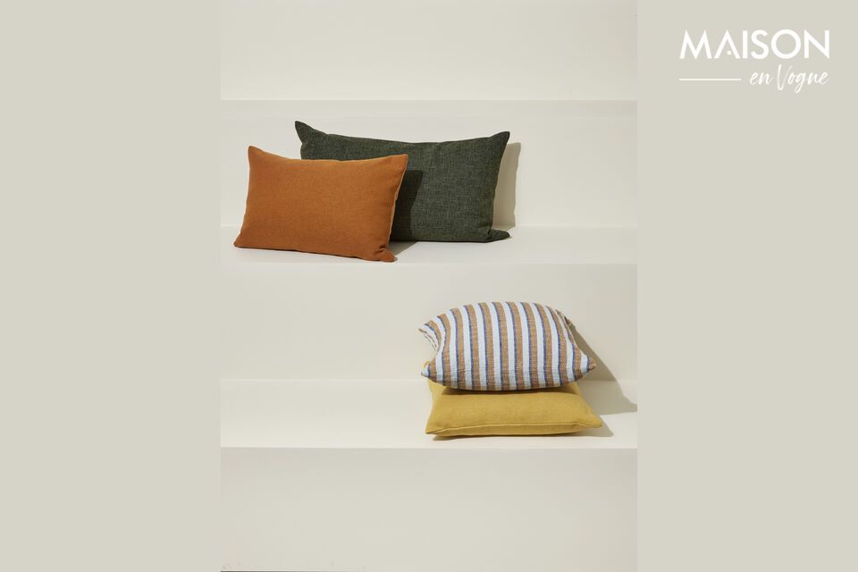 Liven up your interior with the Bliss multicolored fabric cushion