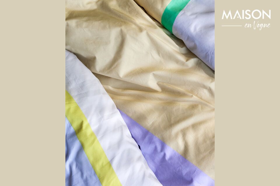 Block multicolored cotton bedspread 60x200 cm - 5