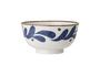 Miniature Blue and ochre porcelain bowl 16,5cm Camellia Clipped