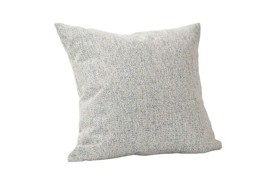 Blue and sand Speckle canvas cushion Clipped