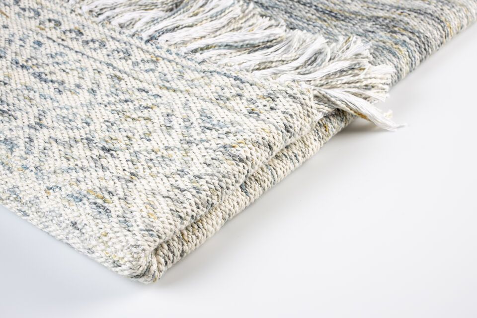 Blue cotton throw Liv - 6