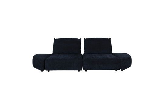 Blue fabric 3 seater sofa Hunter Clipped