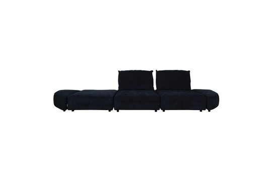 Blue fabric 5 seater sofa Hunter Clipped