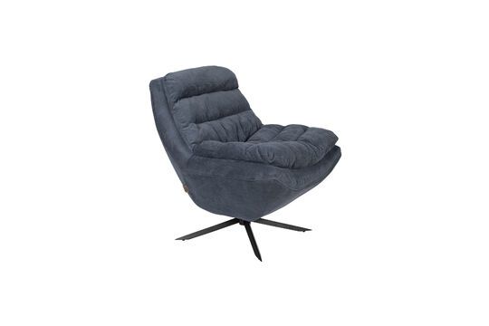 Blue fabric armchair Vince Clipped