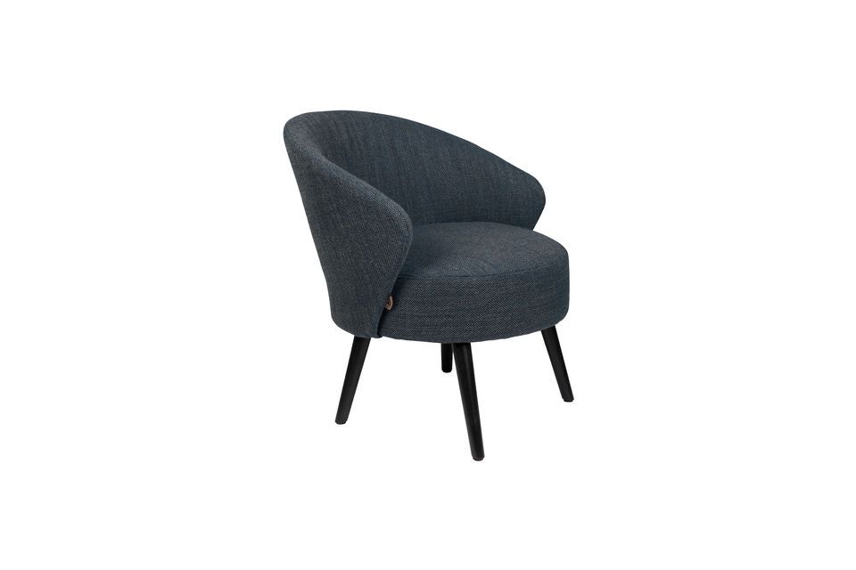 Blue fabric armchair Waldo - 6