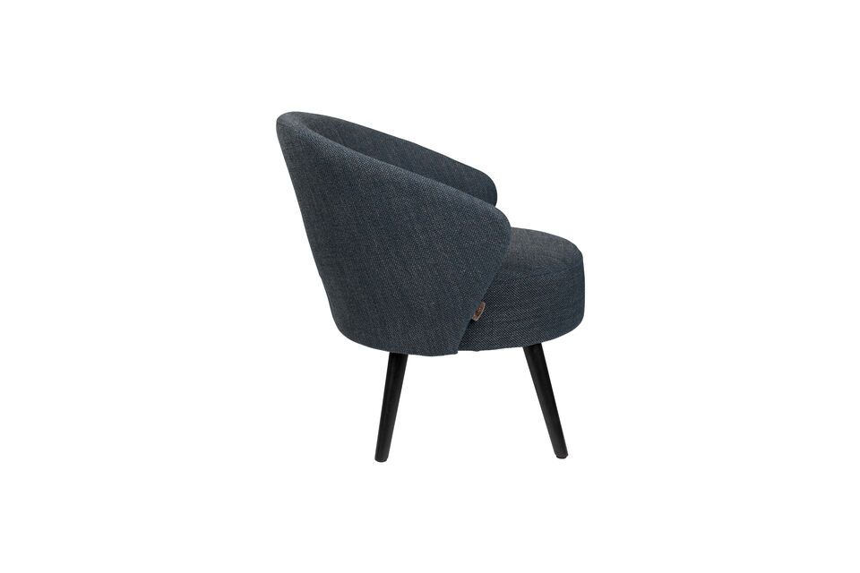 Blue fabric armchair Waldo - 7