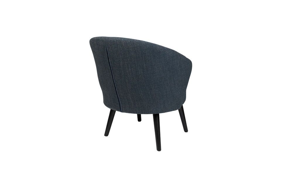 Blue fabric armchair Waldo - 8