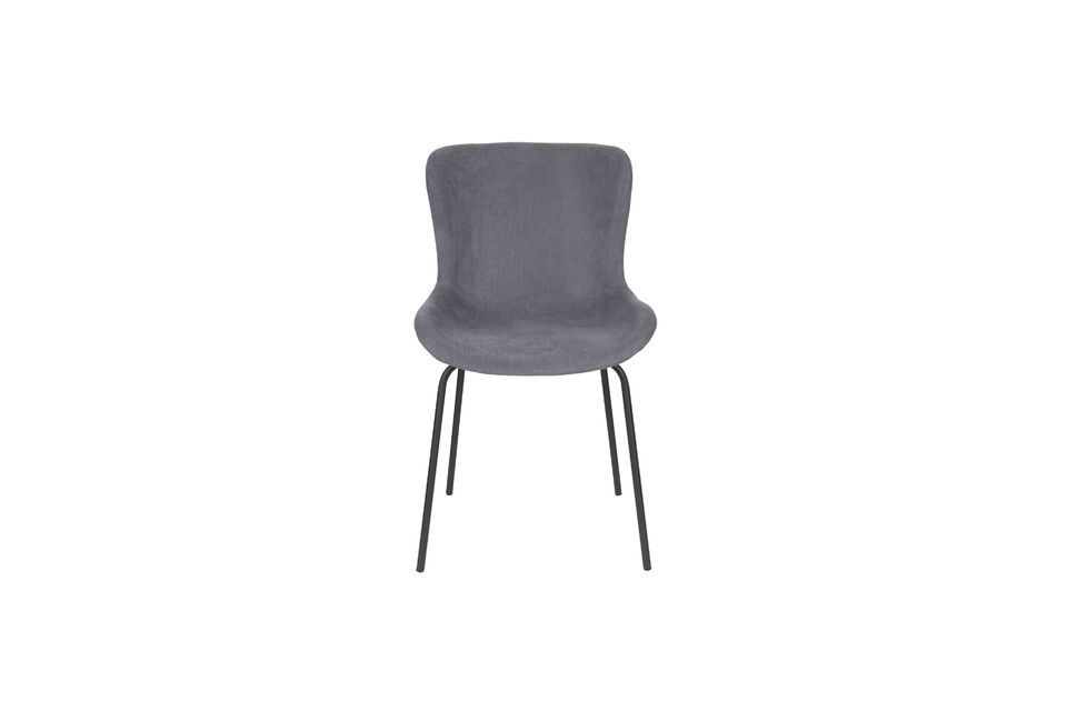 Blue fabric chair Junzo Rib - 4