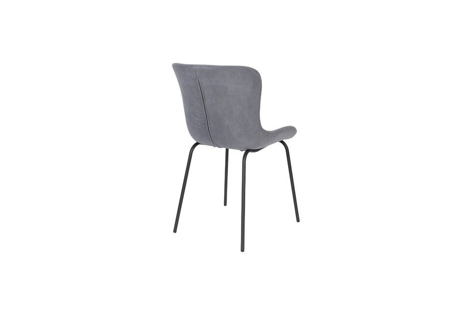 Blue fabric chair Junzo Rib - 6