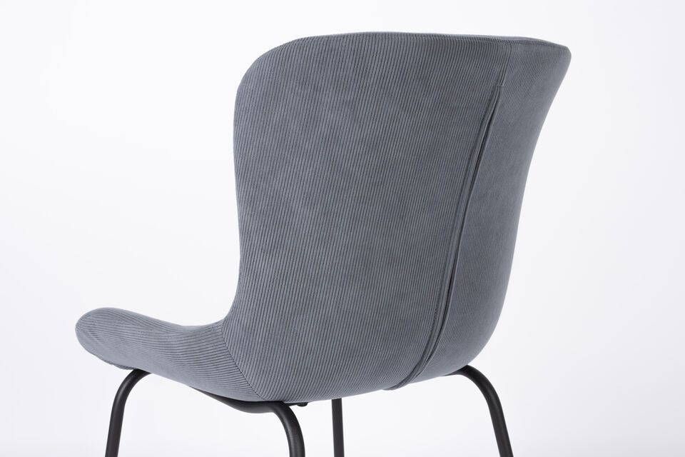 Blue fabric chair Junzo Rib - 9