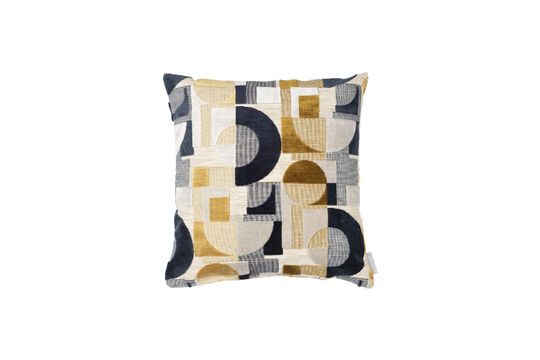 Blue fabric cushion Festive Clipped