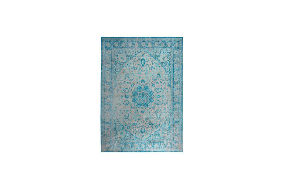 Blue fabric rug 200x200 cm Chi White Label