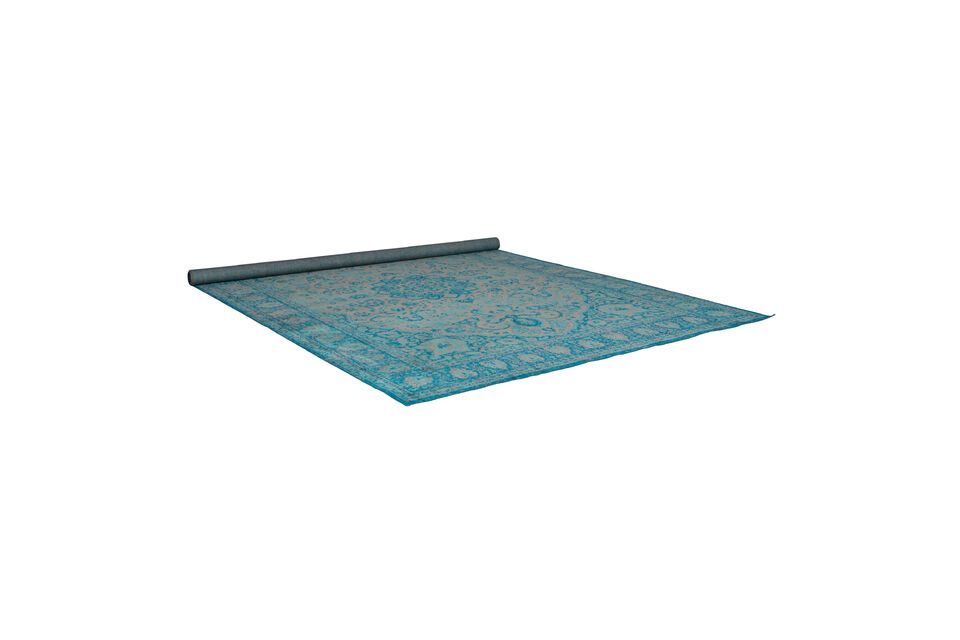 Blue fabric rug 200x200 cm Chi - 3