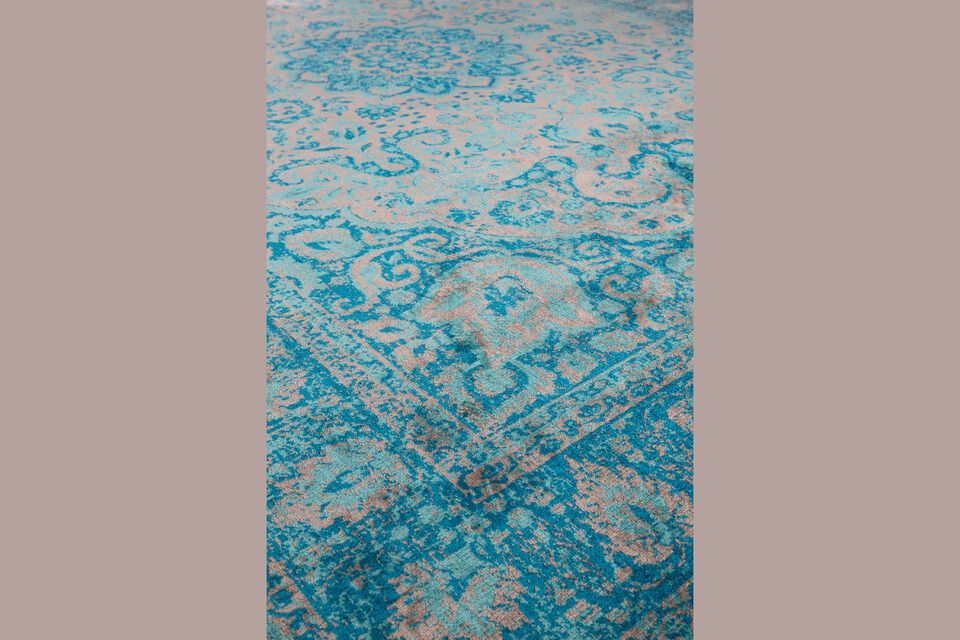 Blue fabric rug 200x200 cm Chi - 7