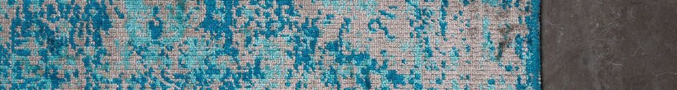 Material Details Blue fabric rug 200x200 cm Chi