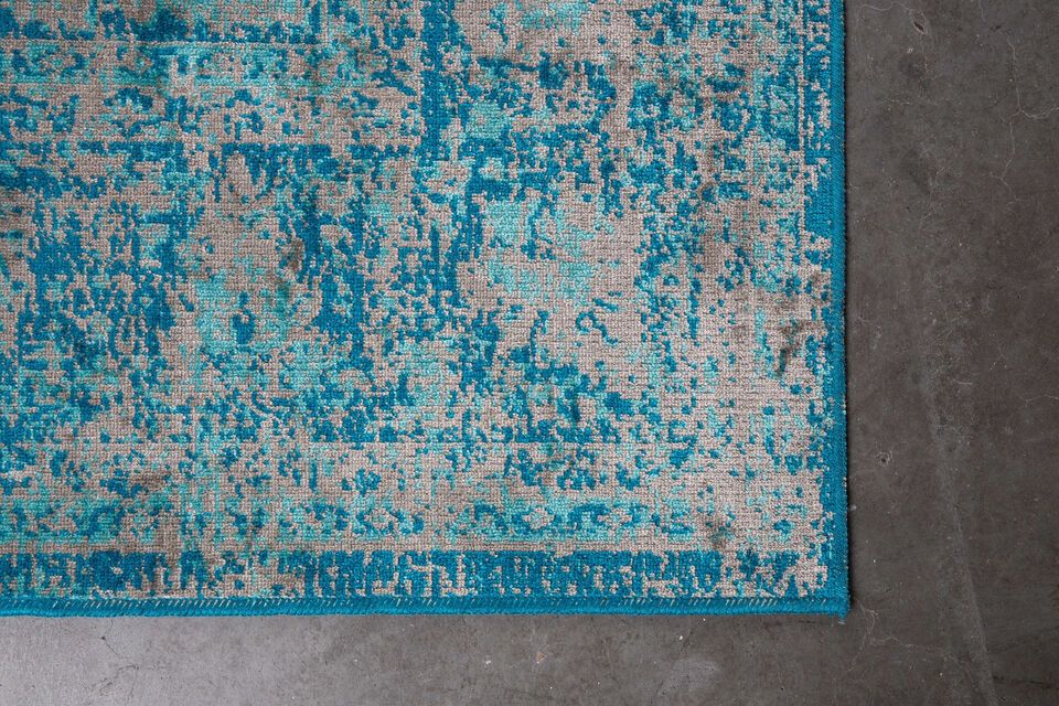 Blue fabric rug 200x200 cm Chi - 8