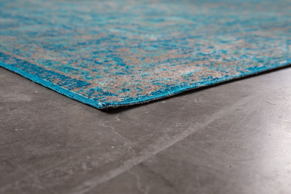 Blue fabric rug 200x200 cm Chi - 10