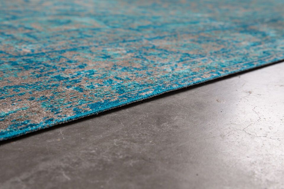 Blue fabric rug 200x200 cm Chi - 11