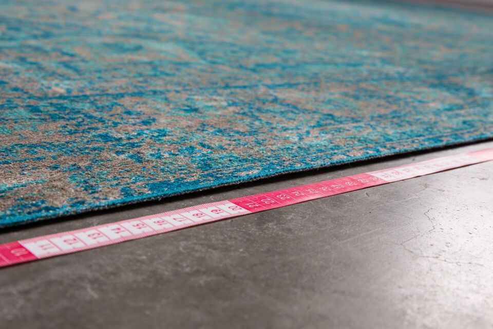 Blue fabric rug 200x200 cm Chi - 12