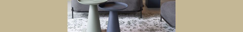 Material Details Blue metal side table Sverre