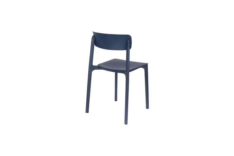 Blue plastic chair Clive - 6