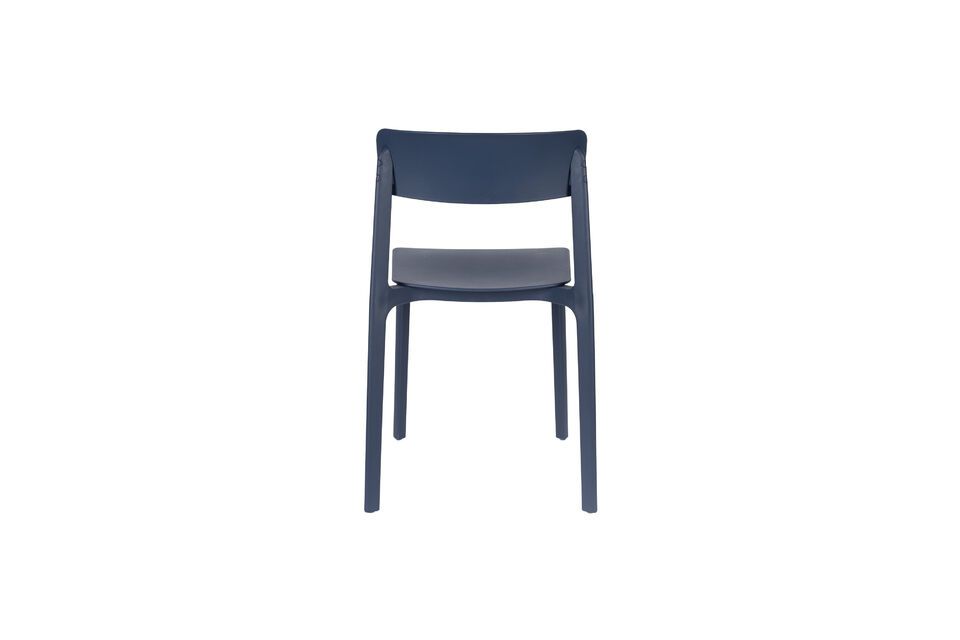 Blue plastic chair Clive - 7