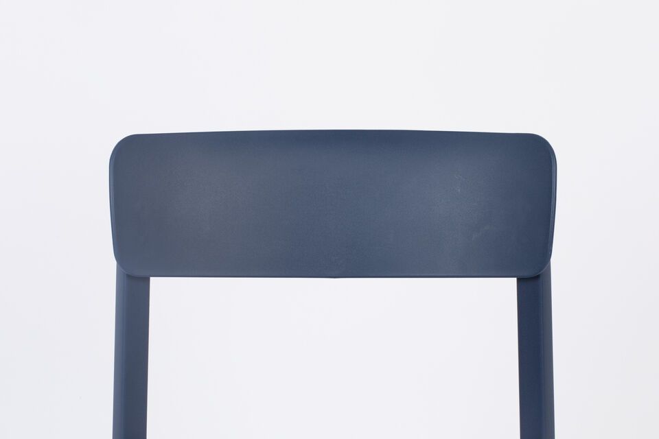 Blue plastic chair Clive - 8