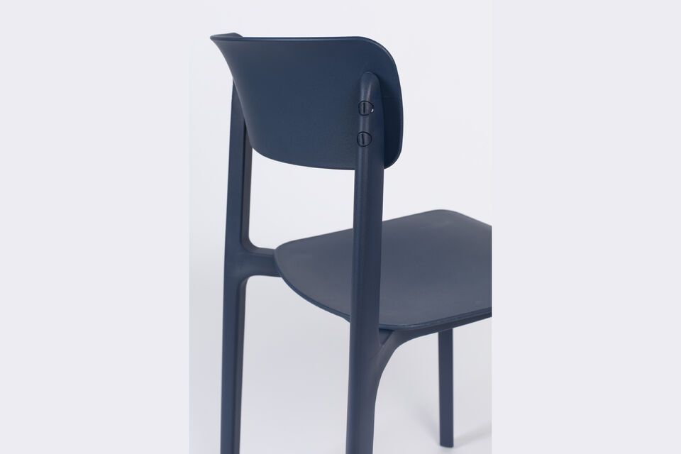 Blue plastic chair Clive - 10