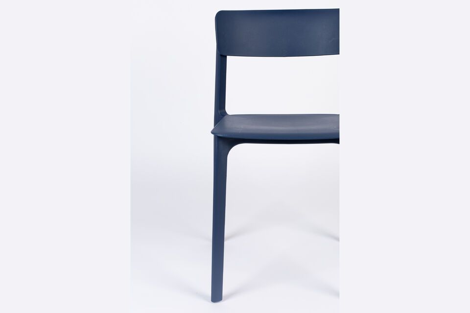 Blue plastic chair Clive - 12