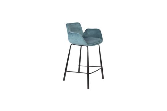 Blue velvet counter chair Brit Clipped