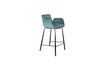 Miniature Blue velvet counter chair Brit 1