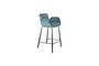 Miniature Blue velvet counter chair Brit Clipped