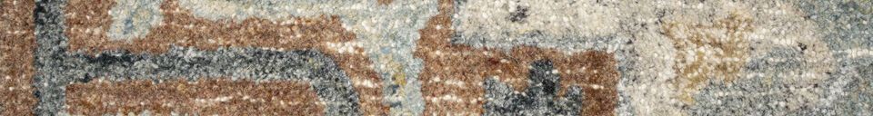 Material Details Blue wool rug 200x300 cm Amori