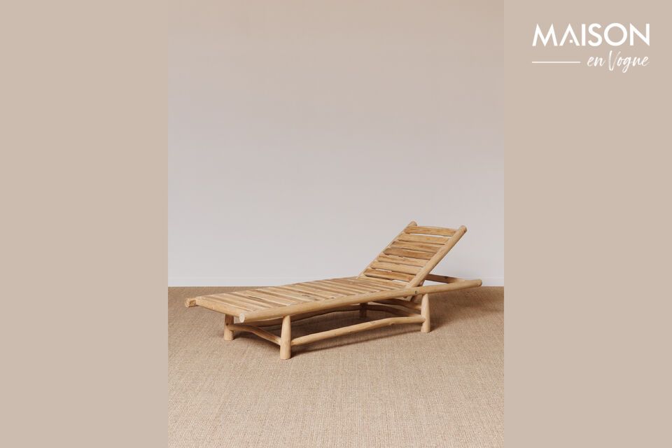 Bora-Bora beige teak chaise longue Chehoma