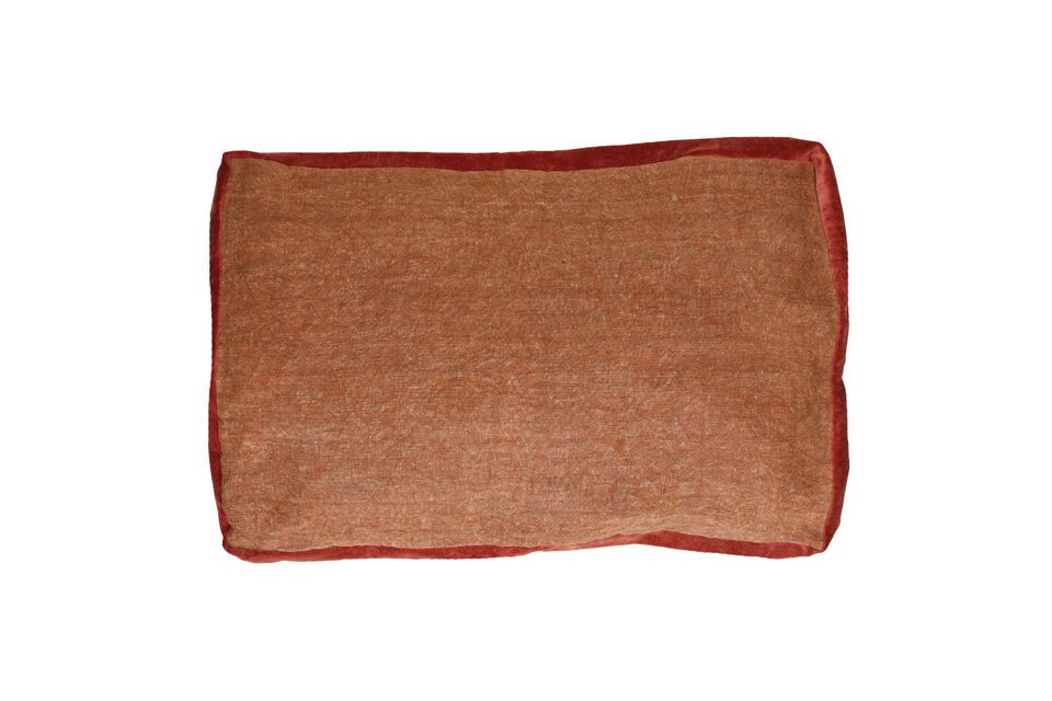 Borders cinnamon linen cushion Pomax