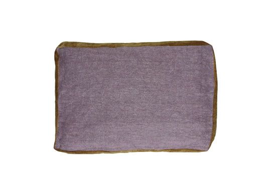 Borders lavender linen cushion Clipped