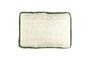 Miniature Borders white and green linen cushion Clipped