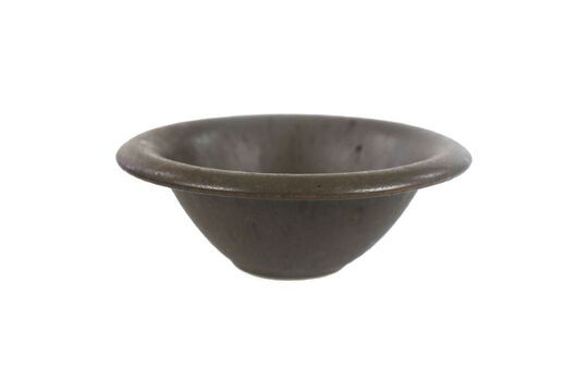 Bosque brown stoneware bowl Clipped