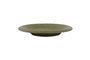 Miniature Bosque khaki stoneware dessert plate Clipped