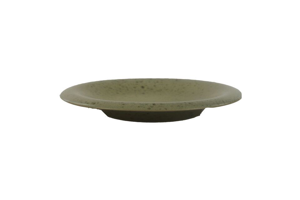 Bosque khaki stoneware dessert plate Pomax