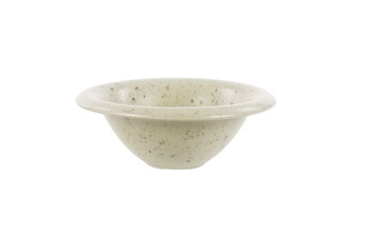 Bosque white stoneware bowl Clipped