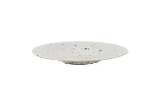 Bosque white stoneware dessert plate Clipped