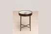 Miniature Boussole brown leather side table 2