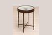 Miniature Boussole brown leather side table 1