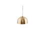 Miniature Bowl gilded brass pendant light Clipped